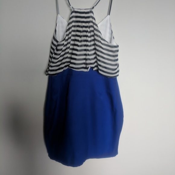 JusFab/Double Zero Stripe Blouson Dress- Size S - Picture 7 of 8